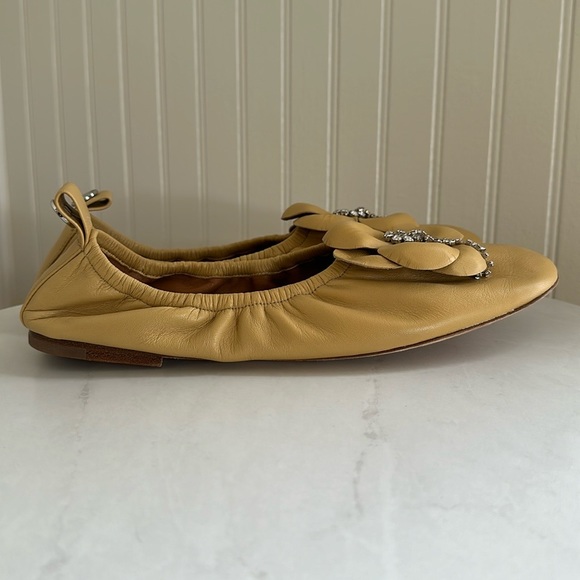 Tory Burch Flower Ballet Flat in Honey Yellow - Picture 4 of 14